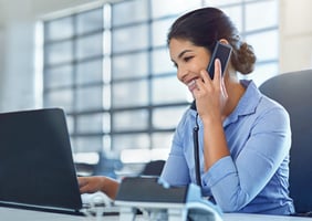 Administrative professional answering phones and scheduling