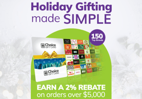 Engage2Reward Holiday Choice Card - holiday gift card for businesses