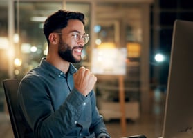 Rewards recipient celebrating an instant gift card reward delivered through rewards API