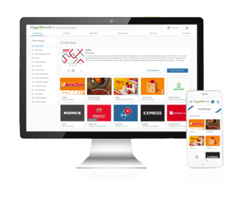 Engage2Reward Gift card ordering platform