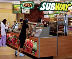 Subway restaurants are located in health care settings nationwide.
