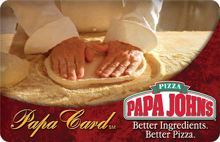 Papa John's gift cards