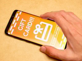 Digital prepaid reward card on mobile phone