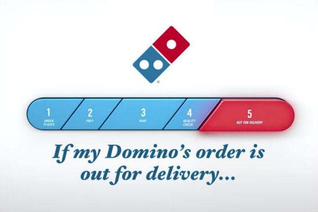 Domino's pizza tracker technology screen