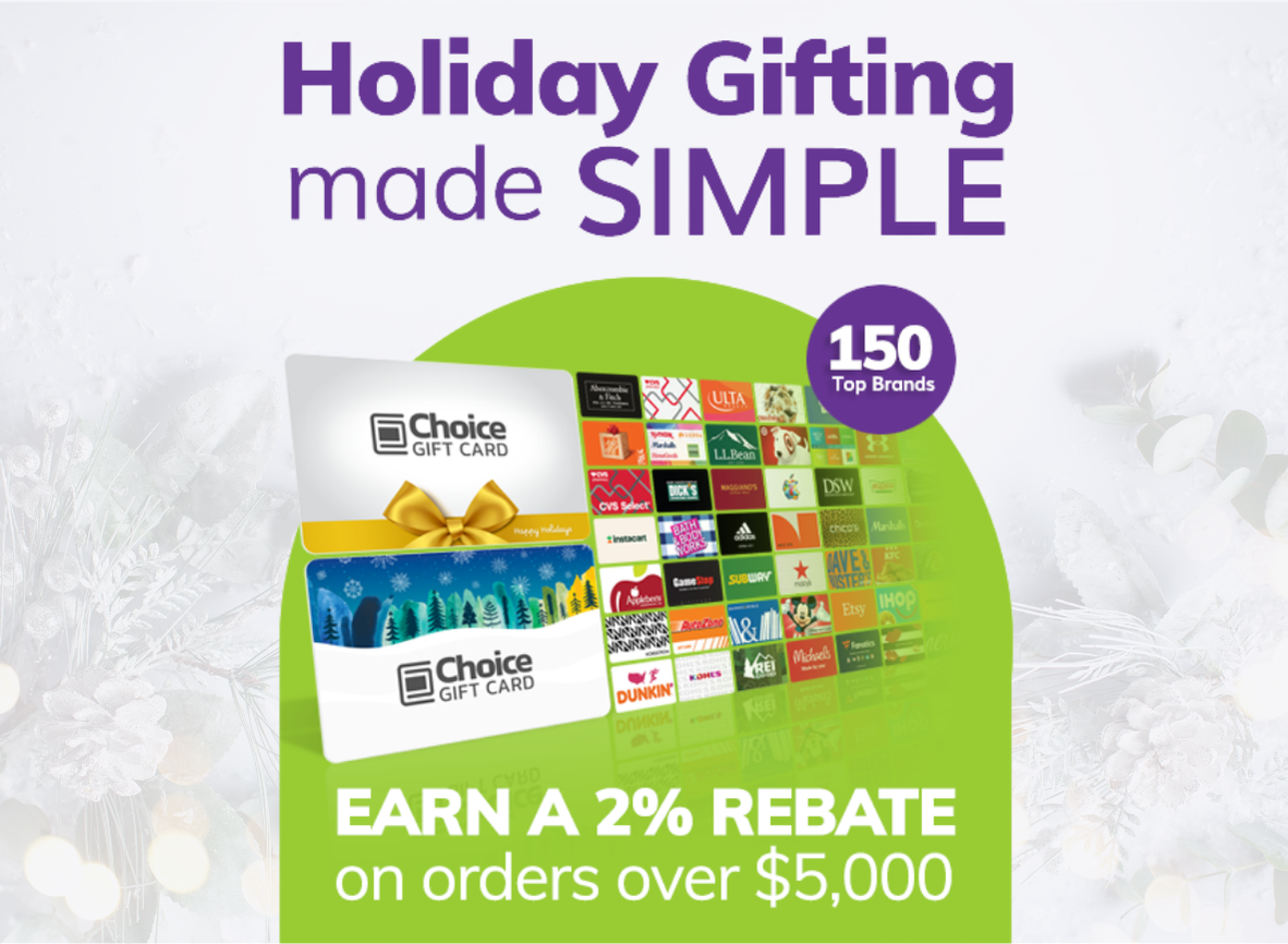 Engage2Reward Holiday Choice Card