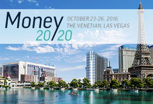 Money20/20 logo over photo of Las Vegas strip